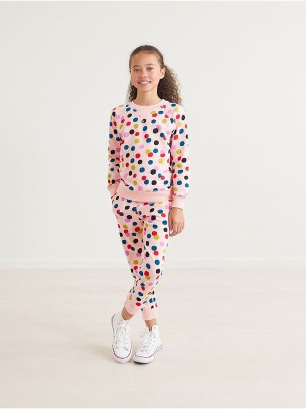 Hanna Andersson Pink Polka Dot Sweat Set - 5